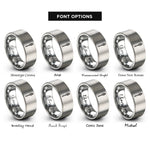 font options for inside engraving on silver wizard staff crystal rings