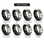 font options for inside engraving on black & gray wolf rings