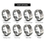 font options for inside engraving on gray wolf rings