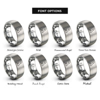 font options for inside engraving on gray wolf rings