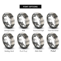 font options for inside engraving on grey wolf rings