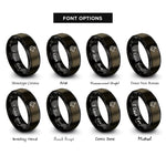 font options for inside engraving on gunmetal & black wolf rings