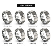 font options for inside engraving on grey wolf howling rings