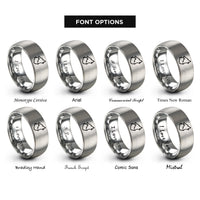 font options for inside engraving on grey wolf howling rings