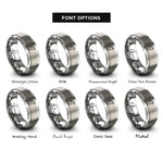 font options for inside engraving on grey wolf howling rings