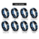 font options for inside engraving on blue & gray wolf snarling rings
