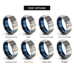font options for inside engraving on blue & gray wolf spirit howling rings