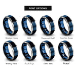 font options for inside engraving on blue & grey wolf spirit howling rings