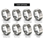 font options for inside engraving on gray wolf spirit howling rings