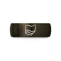 unique anniversary gift idea – gunmetal & black tungsten ohio wedding band