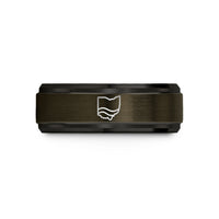 unique anniversary gift idea – gunmetal & black tungsten ohio wedding band