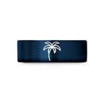 unique wedding band design – blue tungsten palm tree wedding band