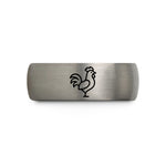 tungsten carbide ring options – rose gold & gray tungsten rooster wedding band