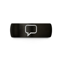 unisex tungsten wedding band – black tungsten tooltip bubble wedding band