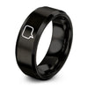 Tooltip Bubble – Tungsten Wedding Band, 8 mm, Black Comfort-Fit Unisex