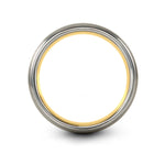 special surprise ideas – bee lavender sprig engraving on gold & silver tungsten wedding band