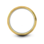 thoughtful present for her – bee lavender sprig engraving on gold & silver tungsten wedding band