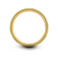 special surprise ideas – bee lavender sprig engraving on gold & gray tungsten wedding band