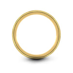 best present for wife – bee lavender sprig engraving on gold tungsten wedding band