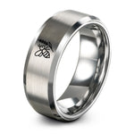special surprise ideas – silver tungsten bee lavender sprig ring