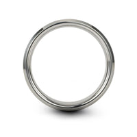 thoughtful present for her – bee lavender sprig engraving on silver tungsten wedding band