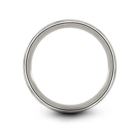 unique present for her – bee lavender sprig engraving on gray tungsten wedding band