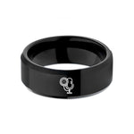 unique presents for her – black tungsten mic pop filter wedding band