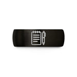 present ideas for girlfriend – black & gold tungsten reporter notepad pen wedding band