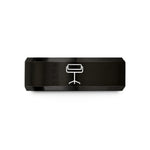 unique present for her – black tungsten roller stand wedding band