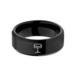 special presents for ladies – black tungsten roller stand wedding band