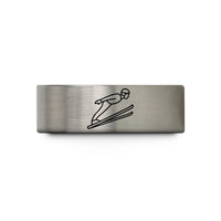 creative presents for her – grey tungsten ski jumper flight wedding band