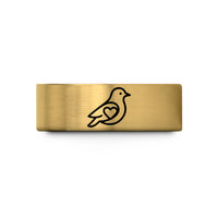 holiday presents for her – gold tungsten england heart wedding band