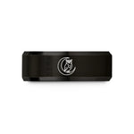 top presents for ladies – black tungsten owl crescent wedding band