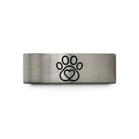 special presents for females – gold & grey tungsten paw heart wedding band