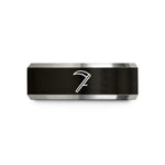 present ideas for ladies – black & grey tungsten scythe wedding band