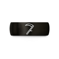 unique holiday present ideas – black tungsten scythe wedding band