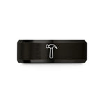 unique engagement rings her – black tungsten hammer wedding band