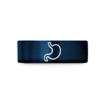 engraved wedding band – blue tungsten stomach wedding band
