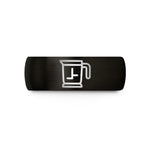 unique presents for her – black tungsten flour sifter wedding band