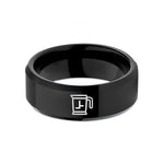 special present ideas her – black tungsten flour sifter wedding band