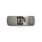 special present ideas her – gunmetal & silver tungsten flour sifter wedding band