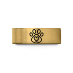 special presents for her – gold tungsten solid paw heart wedding band