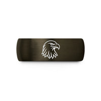 tungsten rings for men – gunmetal & black tungsten bald eagle wedding band