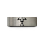 personalized ring for her – silver tungsten dowsing rods wedding band