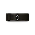 personalized present for wife – black tungsten oil drop wedding band