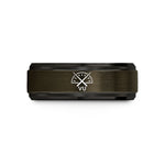 special present ideas her – gunmetal & black tungsten meter needles wedding band