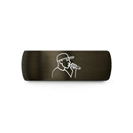 unique rings for her – gunmetal & black tungsten rapper handheld mic wedding band
