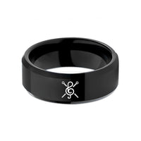 creative presents for girlfriend – black tungsten percussion clef drumsticks wedding band
