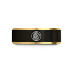 best birthday presents her – black & gold tungsten saxophone keys wedding band