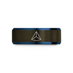 thoughtful presents for her – gunmetal & blue tungsten tetrahedron wedding band